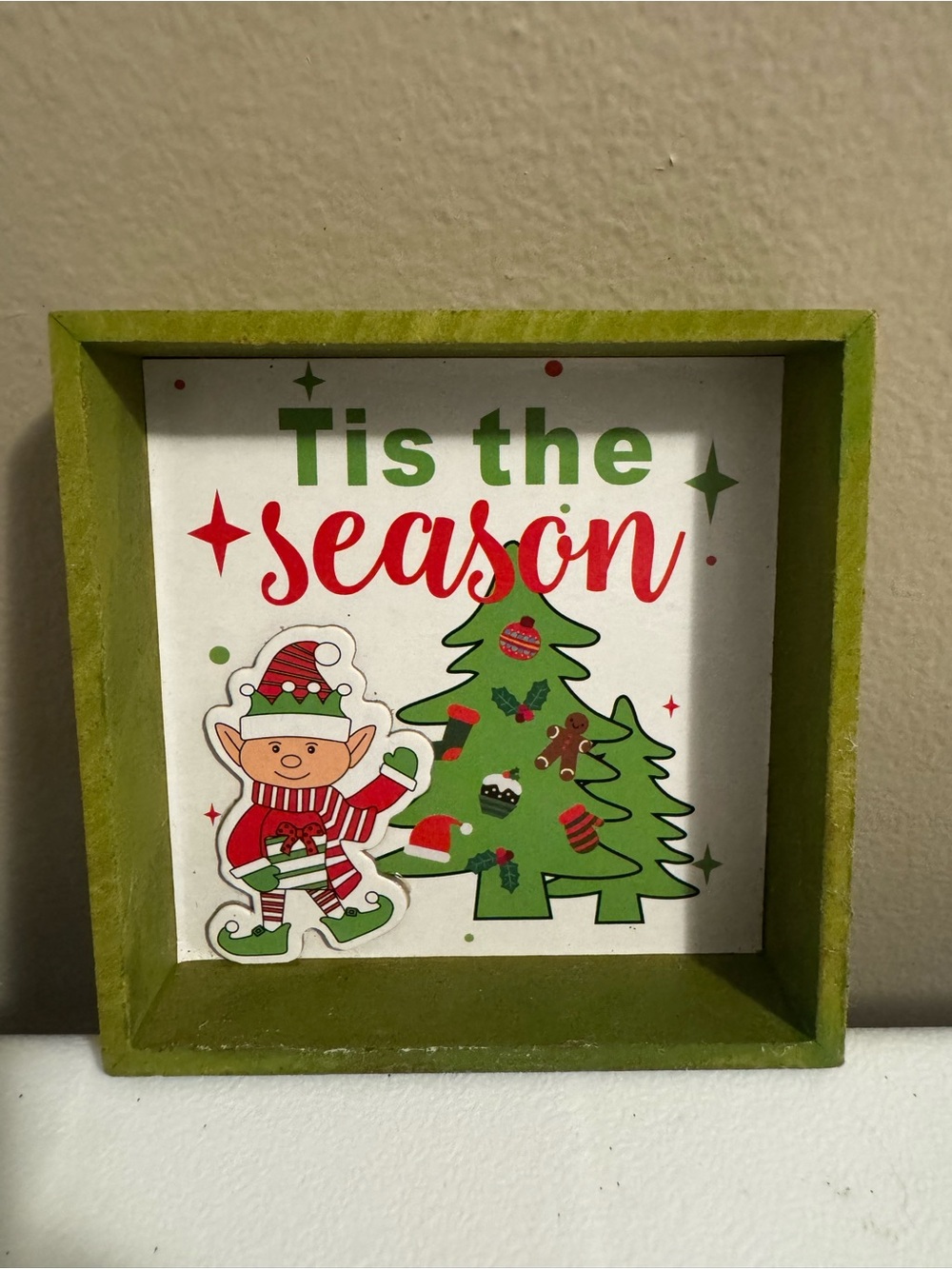 Christmas Small Wooden Tabletop Decor Accent